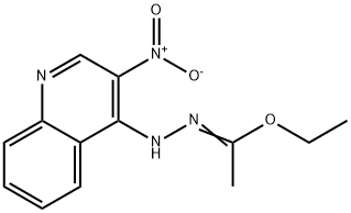 Ethyl N''-(3-nitroquinolin-4-yl)acetohydrazonate,51093-97-1,结构式