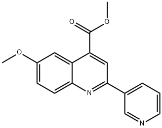 2-(3-吡啶)-6-甲氧基-4-喹啉甲酸甲酯, 5110-25-8, 结构式