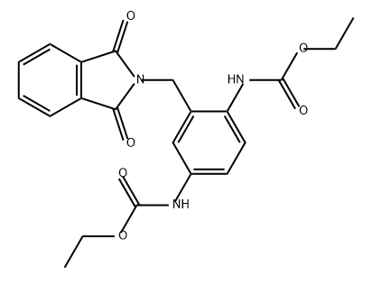 Carbamic acid, [2-[(1,3-dihydro-1,3-dioxo-2H-isoindol-2-yl)methyl]-1,4-phenylene]bis-, diethyl ester (9CI) Structure