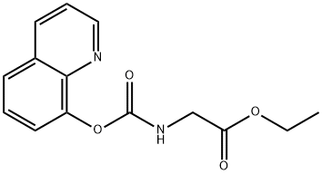 Ethyl 2-(((quinolin-8-yloxy)carbonyl)amino)acetate Struktur