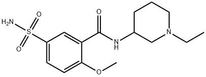 Benzamide, 5-(aminosulfonyl)-N-(1-ethyl-3-piperidinyl)-2-methoxy- 化学構造式