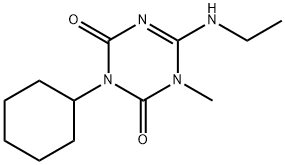 1,3,5-Triazine-2,4(1H,3H)-dione, 3-cyclohexyl-6-(ethylamino)-1-methyl-|