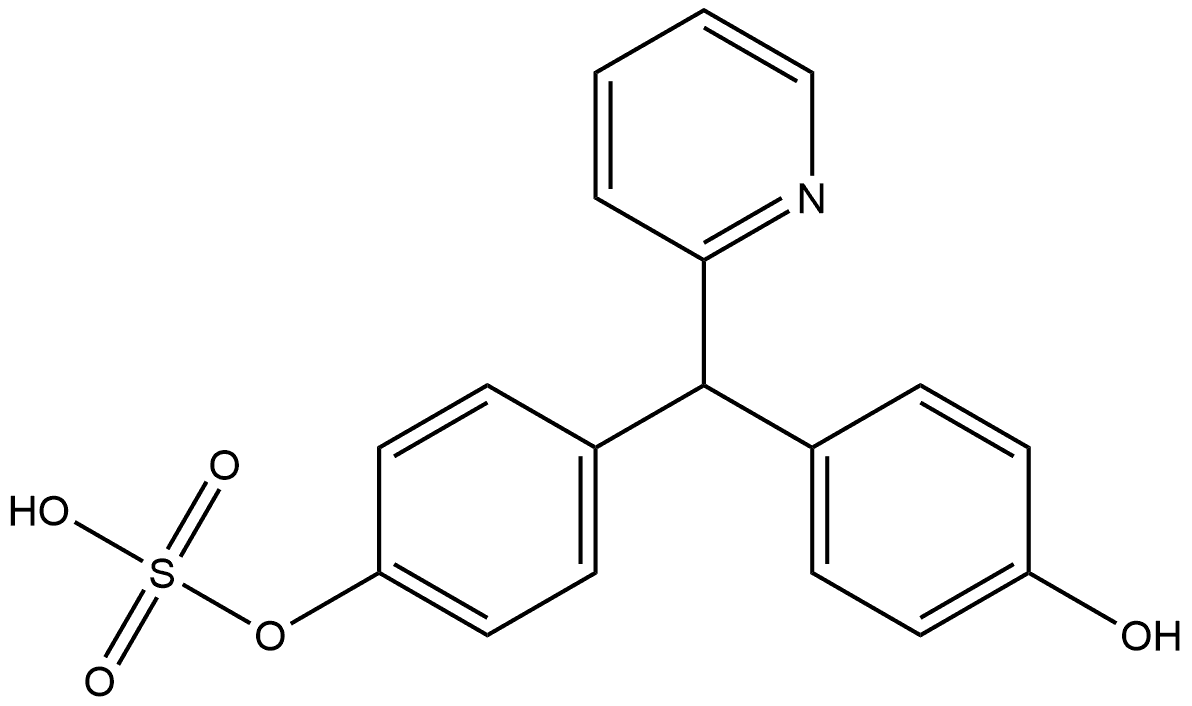Phenol, 4-[(4-hydroxyphenyl)-2-pyridinylmethyl]-, 1-(hydrogen sulfate) Structure