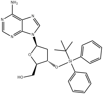 Adenosine, 2'-deoxy-3'-O-[(1,1-dimethylethyl)diphenylsilyl]- Structure