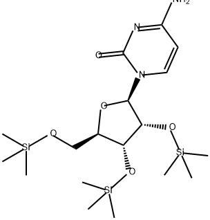 Cytidine, 2',3',5'-tris-O-(trimethylsilyl)- Structure