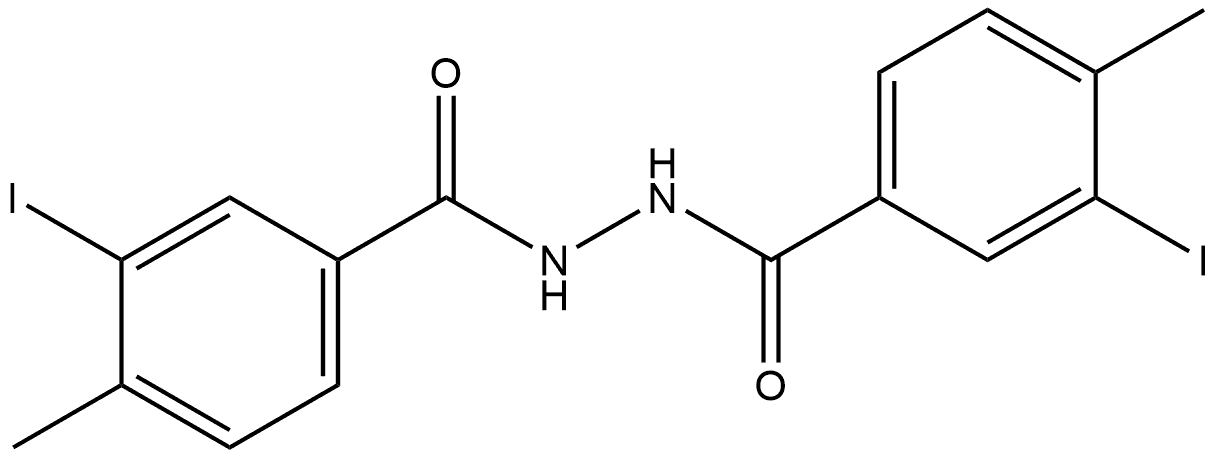 3-iodo-N'-(3-iodo-4-methylbenzoyl)-4-methylbenzohydrazide Struktur