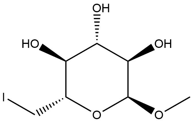 甲基6-脱氧-6-碘-Α-D-吡喃葡萄糖苷,5155-46-4,结构式