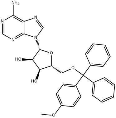 Adenosine, 5'-O-[(4-methoxyphenyl)diphenylmethyl]- Struktur