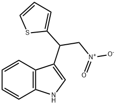 3-[1-(2-チエニル)-2-ニトロエチル]-1H-インドール 化学構造式