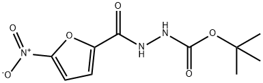 2-Furancarboxylic acid, 5-nitro-, 2-[(1,1-dimethylethoxy)carbonyl]hydrazide Structure