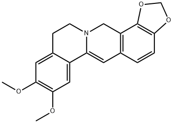 12H-Benzo[a]-1,3-benzodioxolo[4,5-g]quinolizine, 11,14-dihydro-8,9-dimethoxy-,51665-54-4,结构式