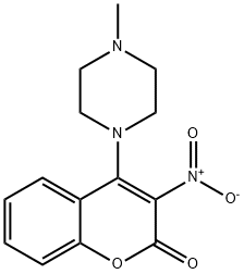 4-(4-Methylpiperazin-1-yl)-3-nitro-2H-chromen-2-one,51685-33-7,结构式