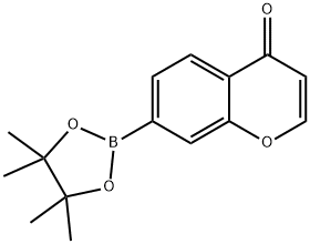 7-(4,4,5,5-四甲基-1,3,2-二氧杂硼烷-2-基)-4H-色烯-4-酮,517874-20-3,结构式