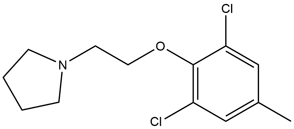 1-[2-(2,6-Dichloro-4-methylphenoxy)ethyl]pyrrolidine Structure