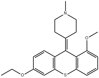 Piperidine, 4-(6-ethoxy-1-methoxy-9H-thioxanthen-9-ylidene)-1-methyl-,518980-66-0,结构式