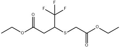 Butanoic acid, 3-[(2-ethoxy-2-oxoethyl)thio]-4,4,4-trifluoro-, ethyl ester