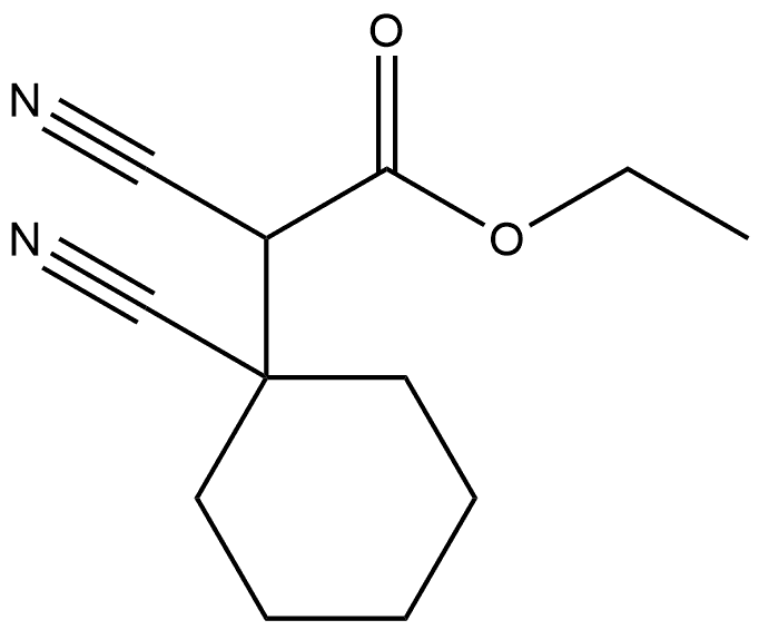 Cyclohexaneacetic acid, α,1-dicyano-, ethyl ester 化学構造式