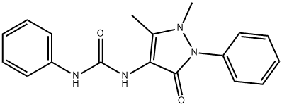 Urea, N-(2,3-dihydro-1,5-dimethyl-3-oxo-2-phenyl-1H-pyrazol-4-yl)-N'-phenyl- 结构式