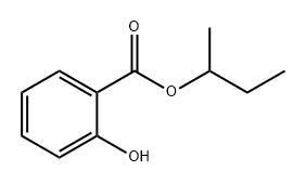 Benzoic acid, 2-hydroxy-, 1-methylpropyl ester Structure