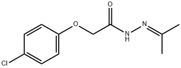 Acetic acid, 2-(4-chlorophenoxy)-, 2-(1-methylethylidene)hydrazide,52095-04-2,结构式