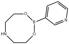 4H-1,3,6,2-Dioxazaborocine, tetrahydro-2-(3-pyridinyl)- 化学構造式