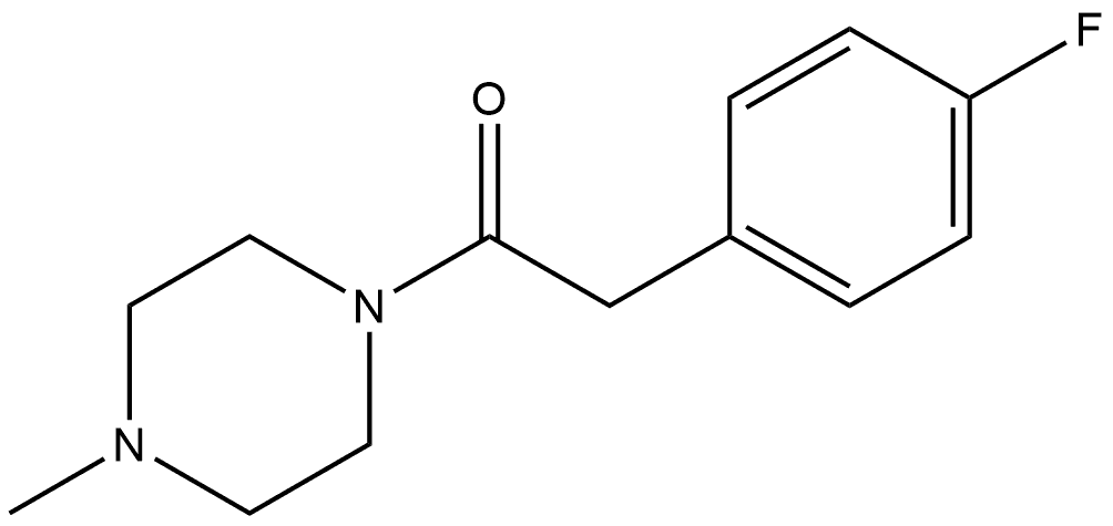 2-(4-Fluorophenyl)-1-(4-methyl-1-piperazinyl)ethanone Structure