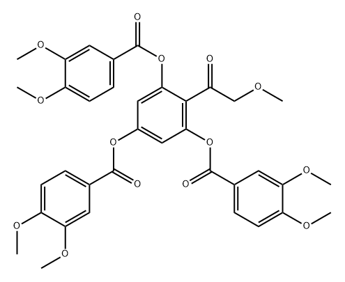 Benzoic acid, 3,4-dimethoxy-, 2-(methoxyacetyl)-1,3,5-benzenetriyl ester (9CI)