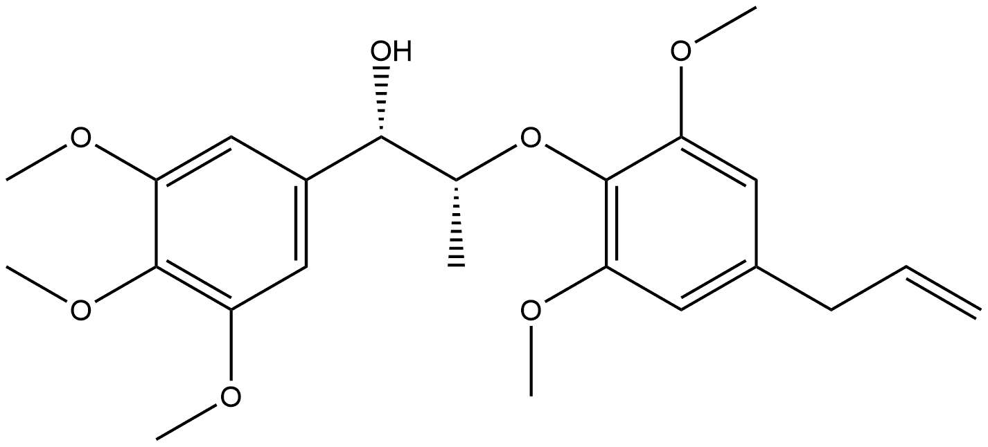 Benzenemethanol, α-[(1R)-1-[2,6-dimethoxy-4-(2-propen-1-yl)phenoxy]ethyl]-3,4,5-trimethoxy-, (αS)-rel- 结构式