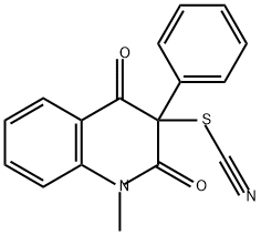 Thiocyanic acid, 1,2,3,4-tetrahydro-1-methyl-2,4-dioxo-3-phenyl-3-quinolinyl ester Structure