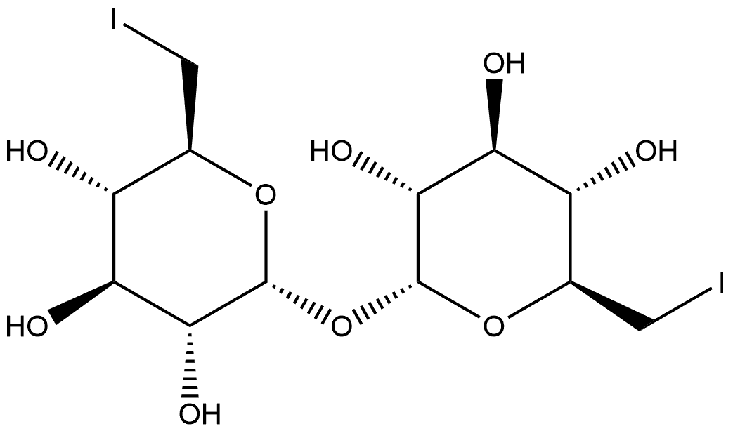 α-D-Glucopyranoside, 6-deoxy-6-iodo-α-D-glucopyranosyl 6-deoxy-6-iodo- Struktur