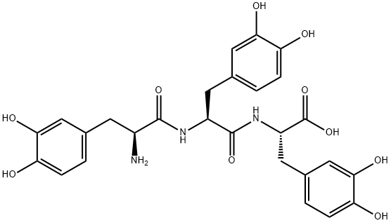 L-Tyrosine, 3-hydroxy-N-[3-hydroxy-N-(3-hydroxy-L-tyrosyl)-L-tyrosyl]- (9CI) 化学構造式