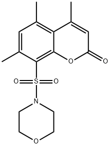 4,5,7-Trimethyl-8-(morpholinosulfonyl)-2H-chromen-2-one Struktur