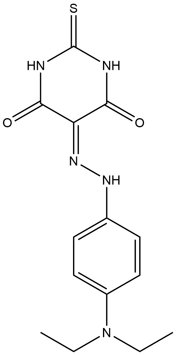 5-[[4-(diethylamino)phenyl]hydrazinylidene]-2-sulfanylidene-1,3-diazinane-4,6-dione Structure
