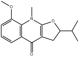 Furo[2,3-b]quinolin-4(2H)-one, 3,9-dihydro-8-methoxy-9-methyl-2-(1-methylethyl)-, 52486-77-8, 结构式