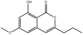 1H-2-Benzopyran-1-one, 8-hydroxy-6-methoxy-3-propyl- Structure