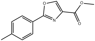 4-Oxazolecarboxylic acid, 2-(4-methylphenyl)-, methyl ester 结构式