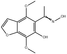 Ethanone, 1-(6-hydroxy-4,7-dimethoxy-5-benzofuranyl)-, oxime Structure