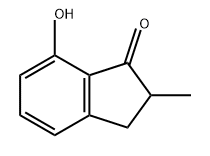 7-羟基-2-甲基-2,3-二氢-1H-茚-1-酮 结构式