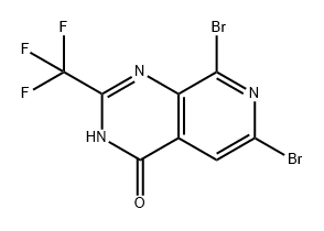 6,8-二溴-2-(三氟甲基)吡啶并[3,4-D]嘧啶-4(1H)-酮,52833-60-0,结构式