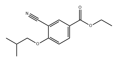 Benzoic acid, 3-cyano-4-(2-methylpropoxy)-, ethyl ester 化学構造式