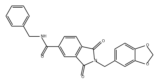 1H-Isoindole-5-carboxamide, 2-(1,3-benzodioxol-5-ylmethyl)-2,3-dihydro-1,3-dioxo-N-(phenylmethyl)-
