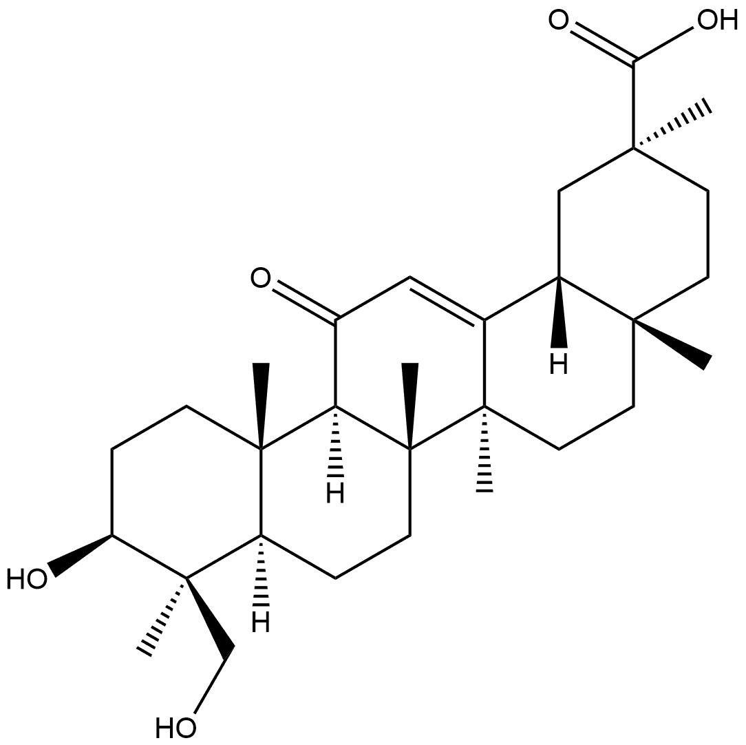 24-羟基甘草次酸 结构式