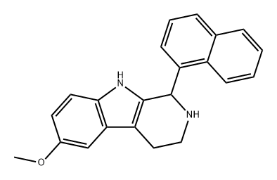 1H-Pyrido[3,4-b]indole, 2,3,4,9-tetrahydro-6-methoxy-1-(1-naphthalenyl)- 结构式