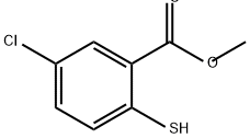 Benzoic acid, 5-chloro-2-mercapto-, methyl ester Structure