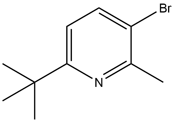 3-Bromo-6-(1,1-dimethylethyl)-2-methylpyridine,52999-91-4,结构式