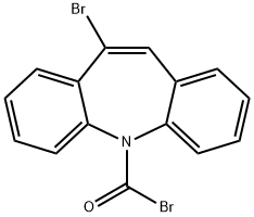 5H-Dibenz[b,f]azepine-5-carbonyl bromide, 10-bromo- Structure