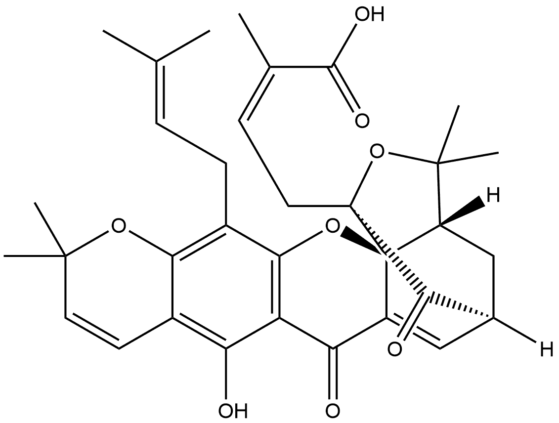 藤黄酸B,5304-71-2,结构式