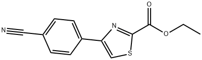 2-Thiazolecarboxylic acid, 4-(4-cyanophenyl)-, ethyl ester Structure