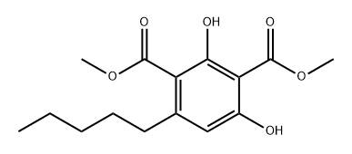 1,3-Benzenedicarboxylic acid, 2,4-dihydroxy-6-pentyl-, 1,3-dimethyl ester Structure