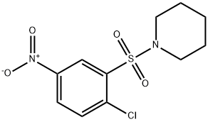 1-[(2-Chloro-5-nitrobenzene)sulfonyl]piperidine 结构式